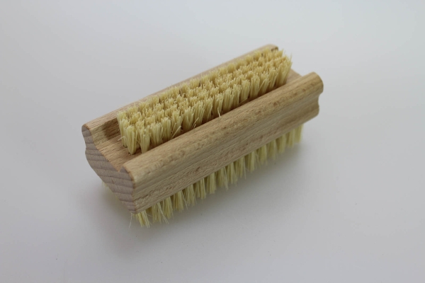 Nagel- und Handwaschbürste / doppelseitig, Holz, Fibre